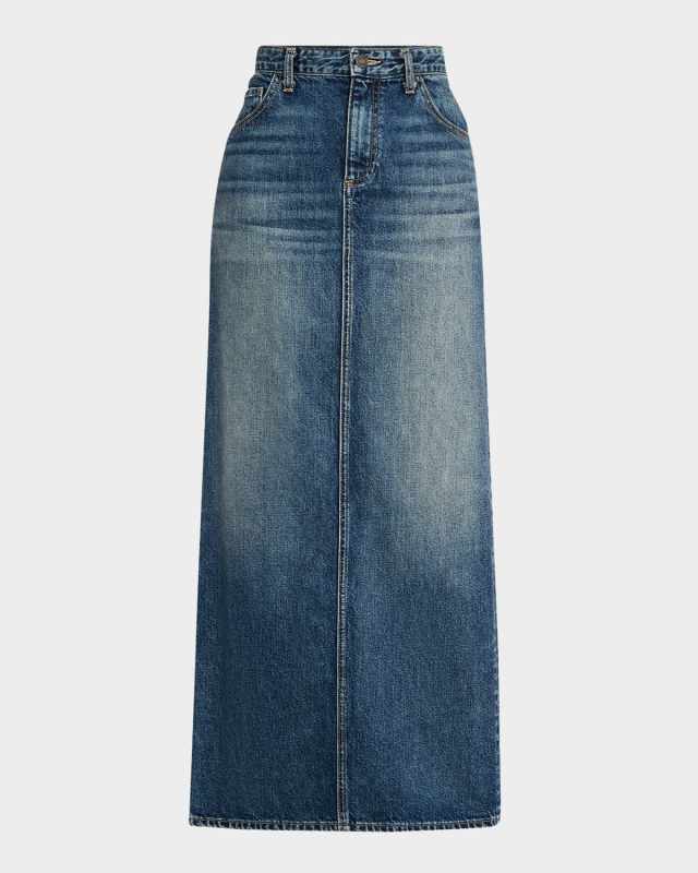 Ozzy Long Denim Skirt